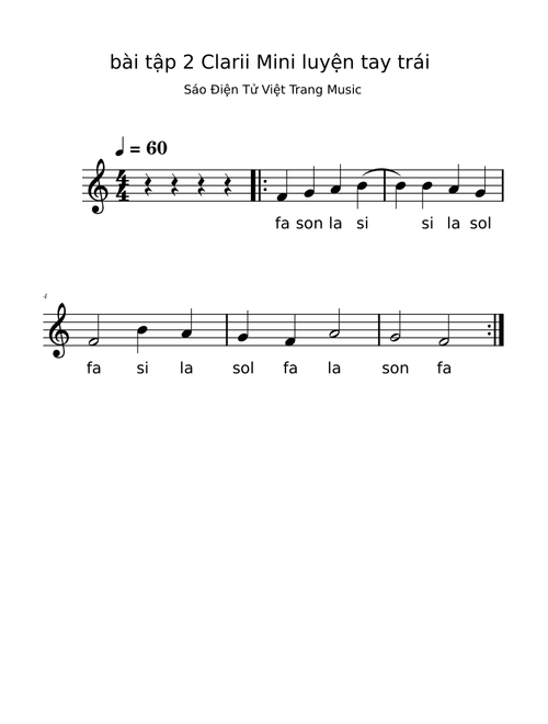 Bài 2 luyện tay trái Sáo Điện Tử