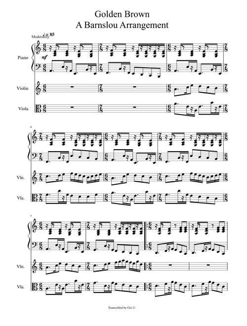 Golden Brown - Barnslou Arrangement - Stranglers