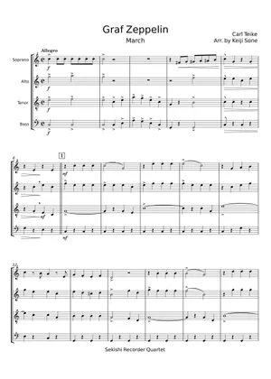 Graf Zeppelin - Carl Teike Sheet Music for Trombone, Cornet, Tuba Graf Zeppelin - Carl Teike Sheet Music for Trombone, Cornet, Tuba