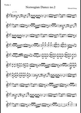 Free 4 Norwegian Dances, Op.35 by Edvard Grieg sheet music