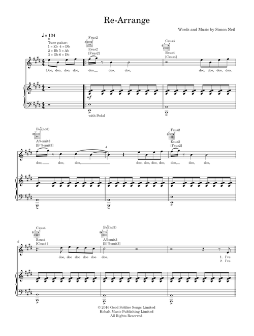 Re-arrange - Biffy Clyro (Piano-Voice-Guitar)