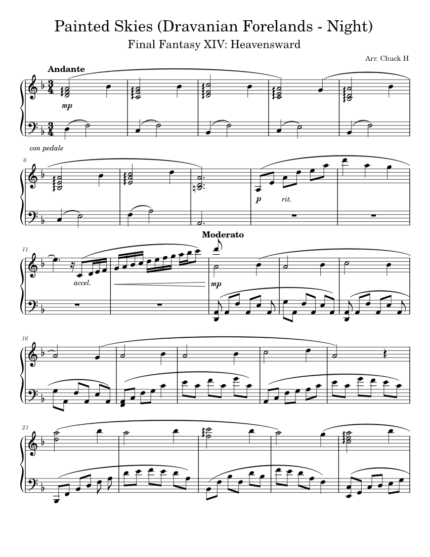 Painted Skies (Dravanian Forelands Night Theme) – Masayoshi Soken