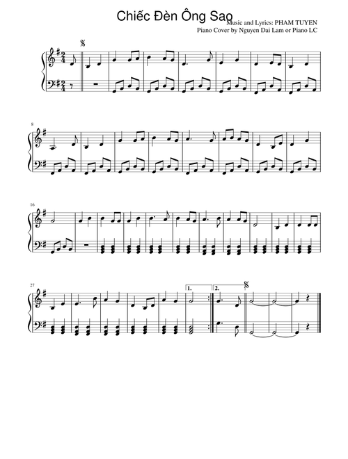 Chiếc Đèn Ông Sao – Phạm Tuyên Piano Cover