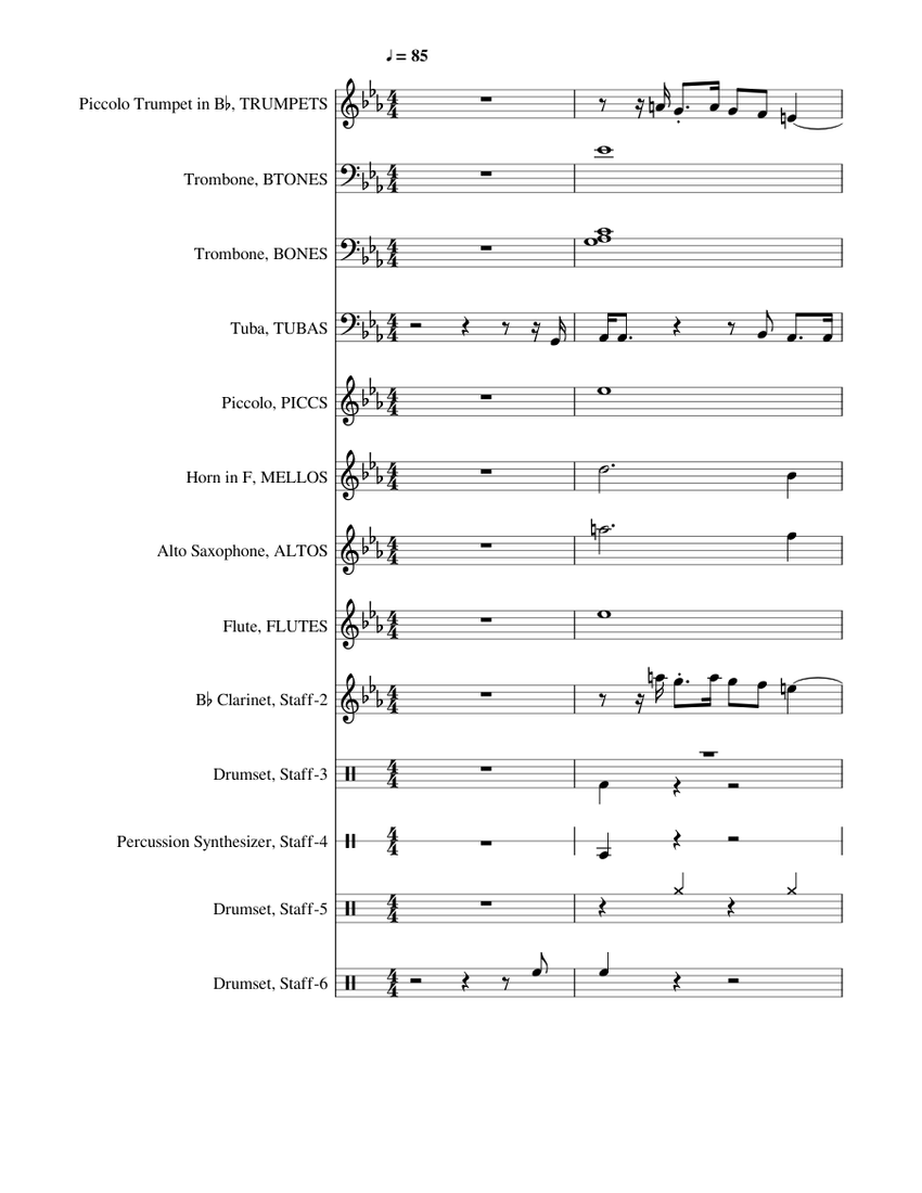 Earfquake Tyler, The Creator Sheet music for Trombone, Tuba, Trumpet