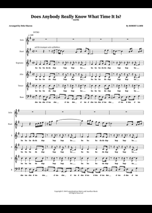 Does Anybody Really Know What Time it Is Sheet Music for Piano ...