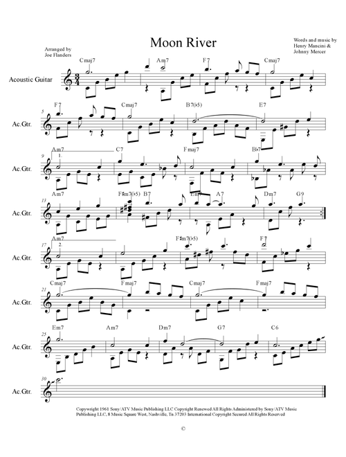 Moon River (Arr. Joe Flanders) - Andy Williams (Instrumental Solo)
