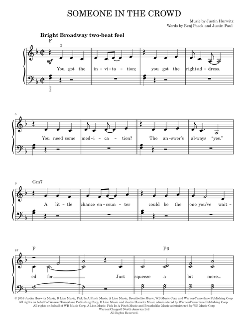 Someone In The Crowd - La La Land (Solo)