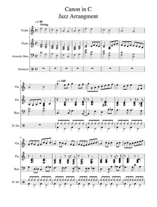 Canon in C - Jazz Arrangement