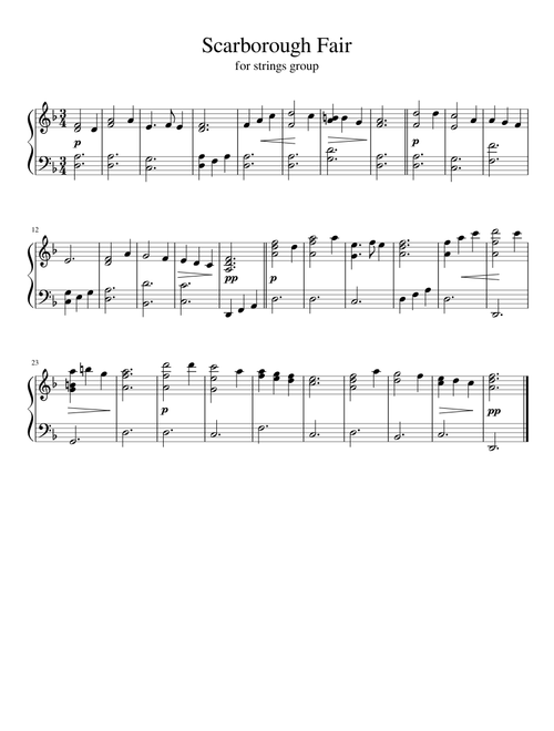 Scarborough Fair (Harp)