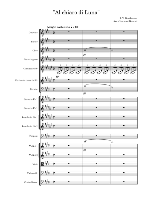 "Al chiaro di luna" Arr. Giovanni Bunoni