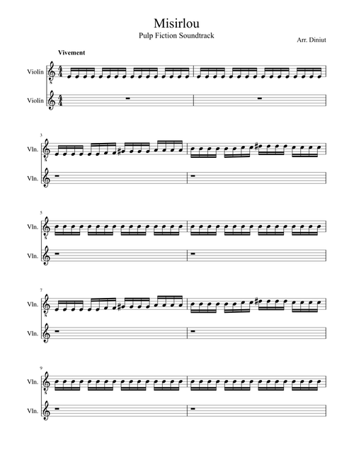 Misirlou for violin