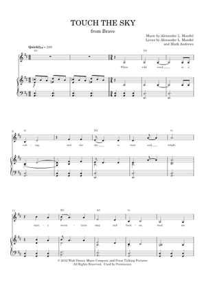 Touch the Sky - Julie Fowlis Sheet Music with Chords for Piano
