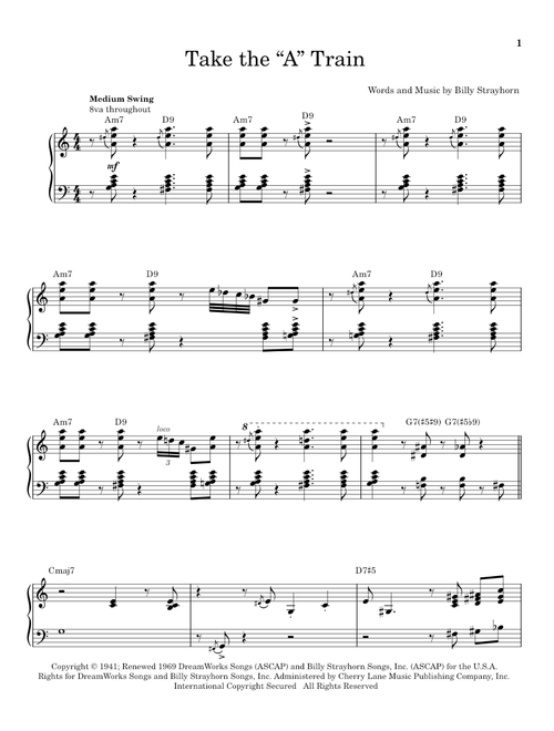 Take The "A" Train - Oscar Peterson, Billy Strayhorn (Piano Transcription)