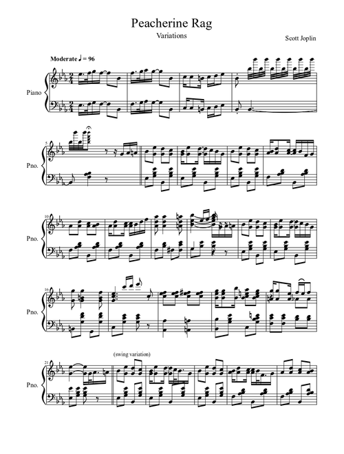 Peacherine Rag(variations)