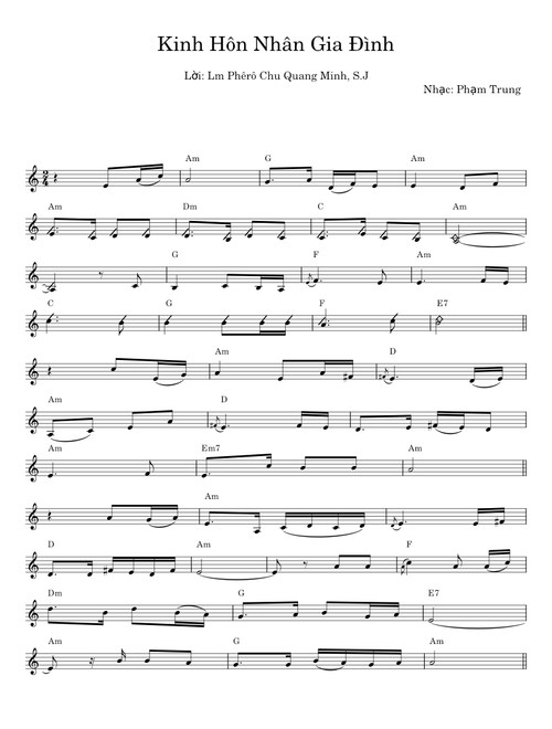 Kinh Hôn Nhân Gia Đình - Phạm Trung