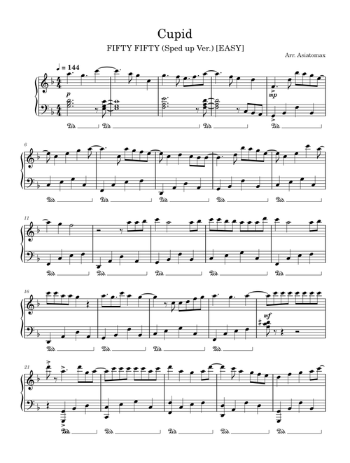 Cupid - FIFTY FIFTY (Sped Ver.) [EASY]