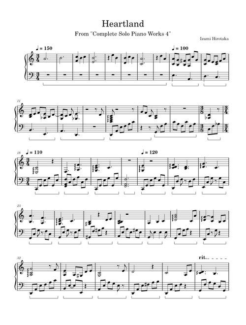 Izumi Hirotaka - Complete Solo Piano Works 4 sheet music by