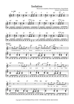 Isolation – Toto Isolation Sheet Music and Tab for Bass guitar Isolation – Toto Isolation Sheet Music and Tab for Bass guitar