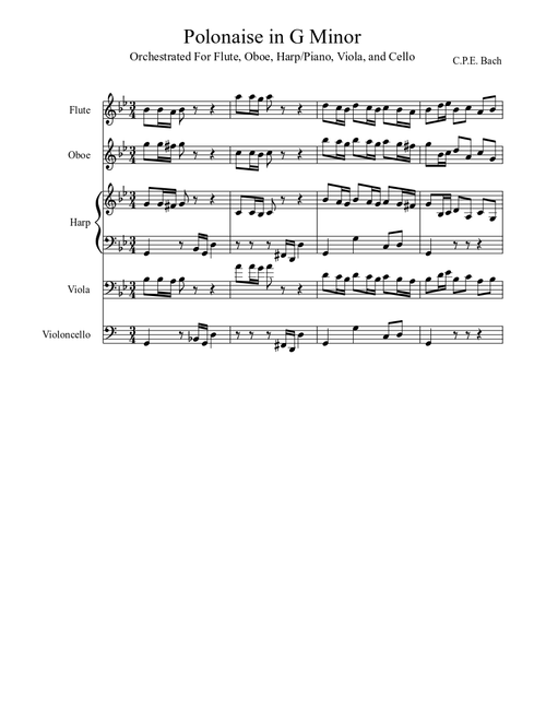 C.P.E. Bach: Polonaise in G Minor