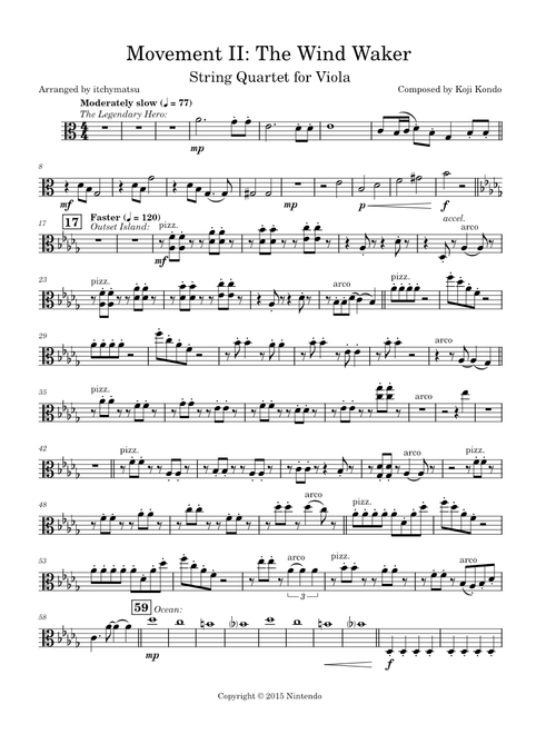 Symphony of the Goddesses – Chad Seiter (Movement II: Wind Waker SQ for Viola)