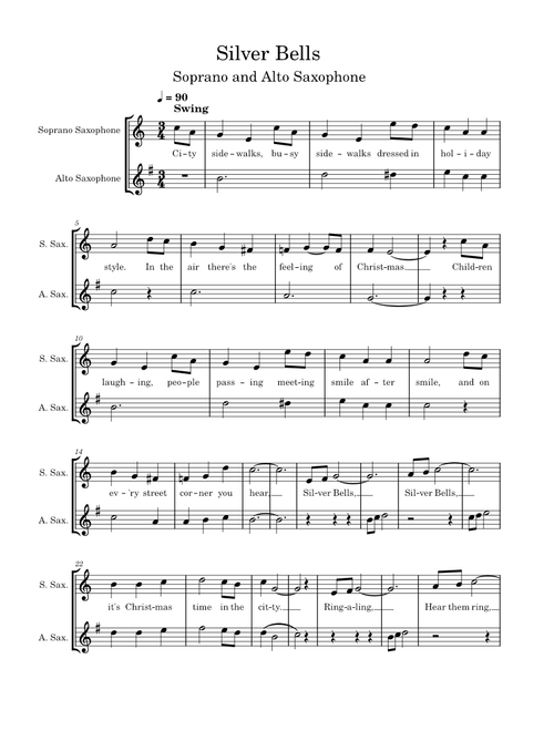 Silver bells – Jay Livingston & Ray Evans