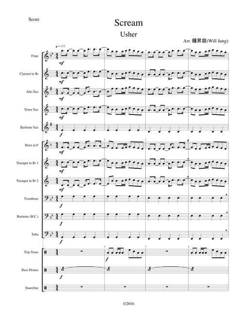 Scream (Arr. Will Jung) - Usher (Marching Band)