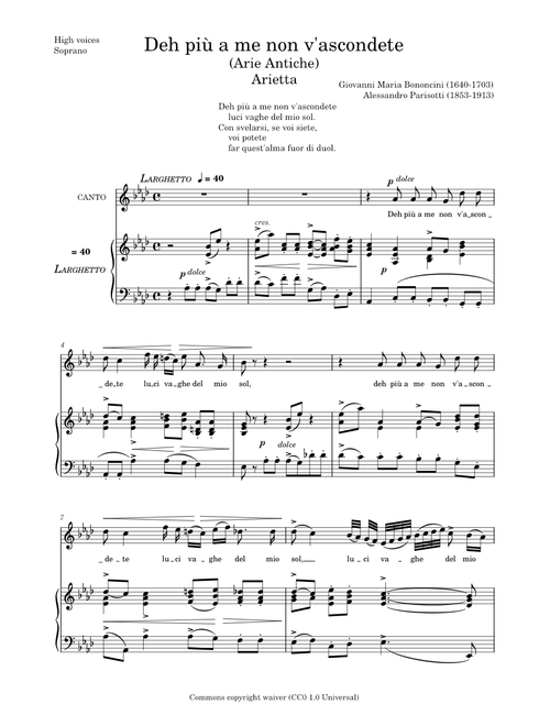 Parisotti - Arie Antiche sheet music by Vinckenbosch | Play