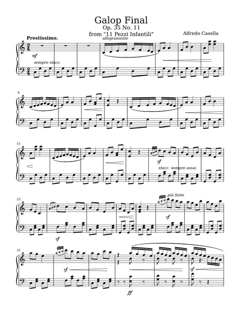 Galop Final (Op. 35 No. 11) (from "11 Pezzi Infantili") - Alfredo Casella