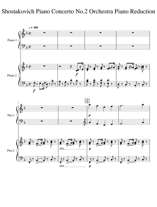 Shostakovich Piano Concerto No.2 For 2 Pianos