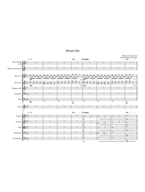 Dream On (Arr. Scott Douglas) - Aerosmith (Large Ensemble)