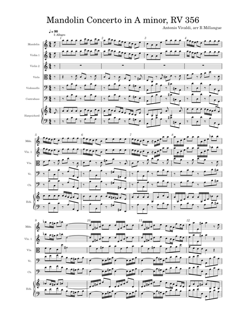 Vivaldi: Mandolin Concerto in A minor, RV 356