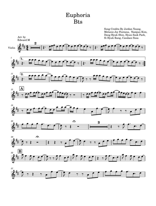 Euphoria (Arr. Edward M) - BTS (Violin Solo)
