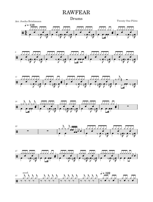 RAWFEAR – Twenty One Pilots - Drums