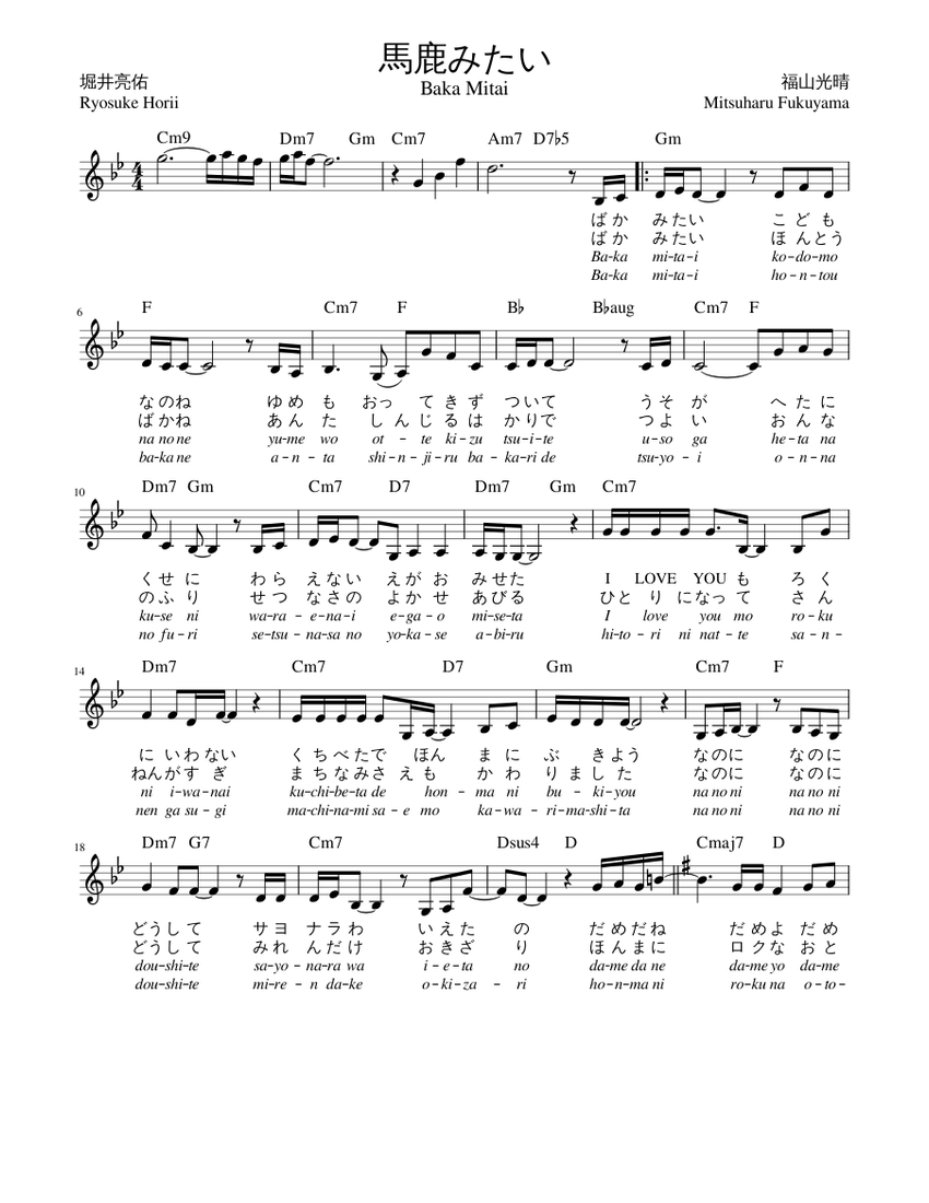 Baka mitai piano midi top