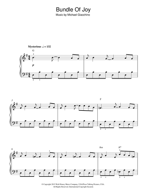 Bundle Of Joy (From 'Inside Out') - Michael Giacchino (Beginner Piano (Abridged))