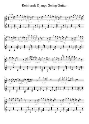 Play Official version of Swing 42 Sheet Music by Django Reinhardt