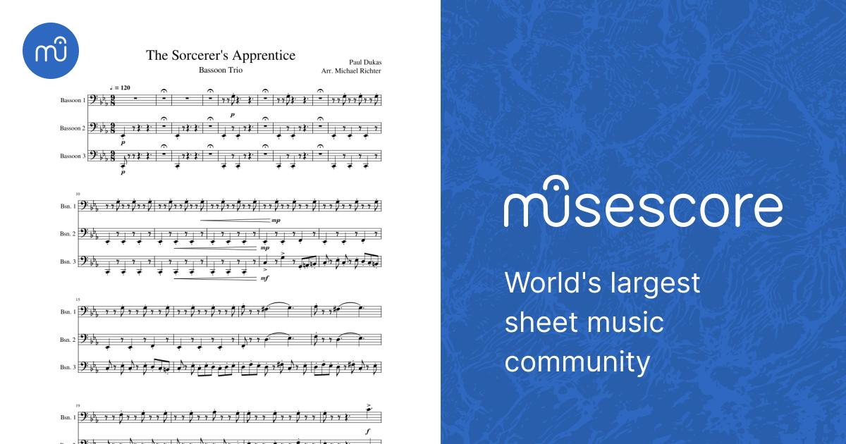 The Sorcerer's Apprentice Paul Dukas Sheet music for Bassoon