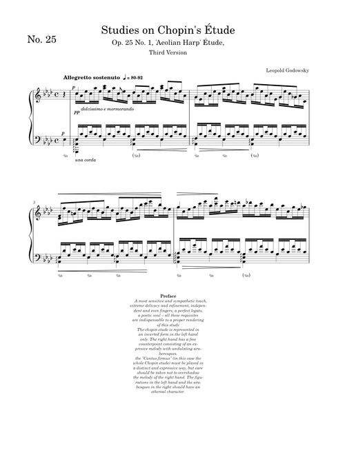 Study No. 25 on Chopin's Étude (Op. 25 No. 1) – Leopold Godowsky