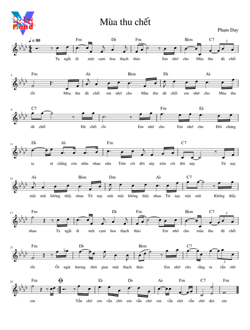 Mùa thu chết – Phạm Duy