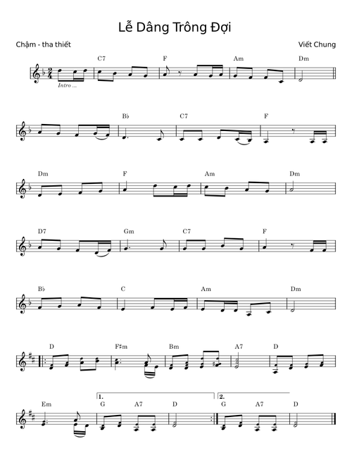 Lễ Dâng Trông Đợi - Viết Chung