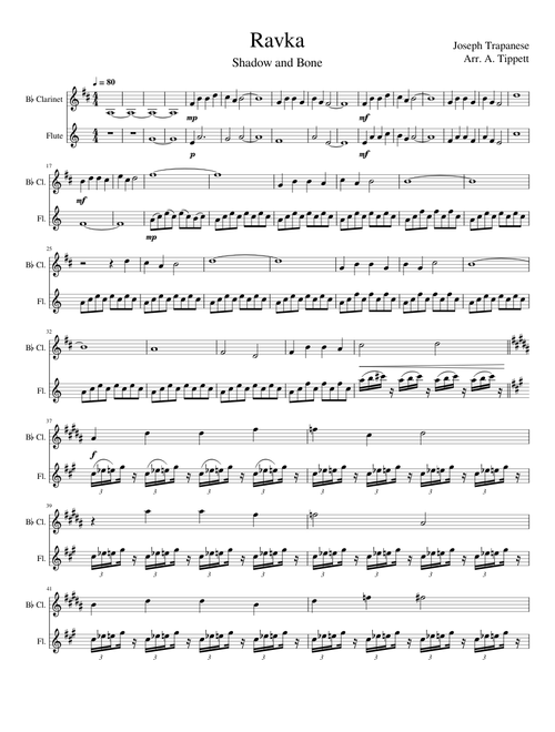 Ravka – Joseph Trapanese (Flute and Clarinet duet)