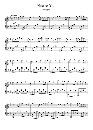 Kiseijuu OST : Next to you Sheet Music for Piano (Solo) | MuseScore.com