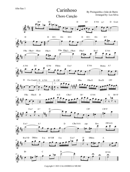 Carinhoso (Arr. Leo Silva) - Jorge Calandrelli, Benedicto Lacerda (Alto Sax Solo)