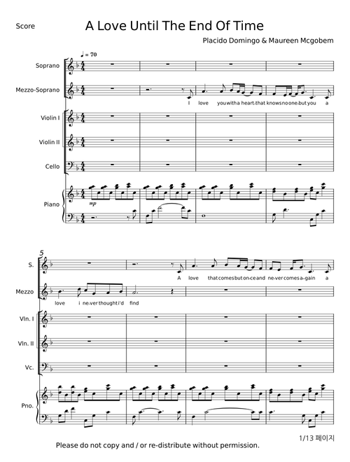 A Love Until The End Of Time - Placido Domingo