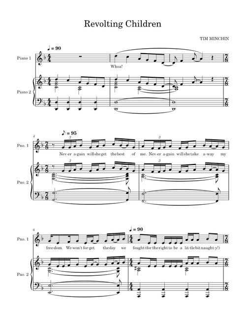 Revolting Children ('From Matilda The Musical') – Tim Minchin