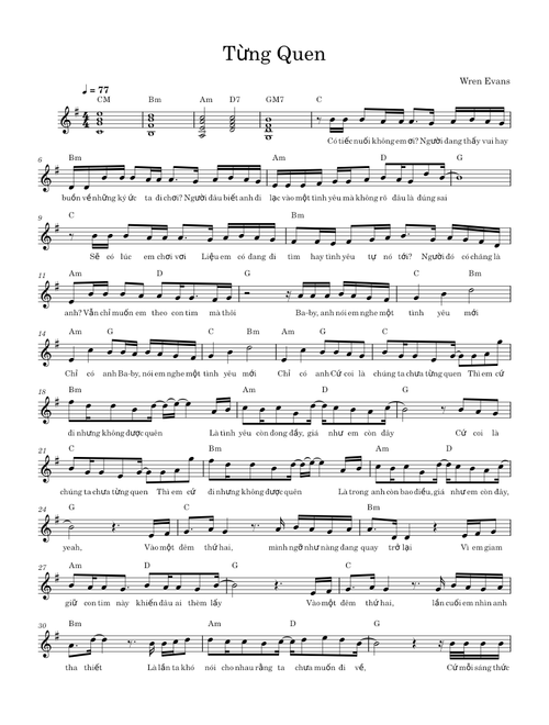 Từng quen – Wren Evans Từng Quen