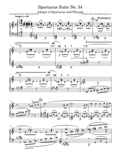 Spartacus Suite: No. 34 Adagio of Spartacus and Phrygia - Aram Khachaturian