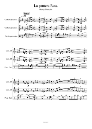 La Pantera Rosa Sheet Music for Guitar (Mixed Trio) | MuseScore.com