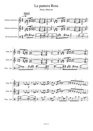 Pantera Rosa Song La Pantera Rosa Sheet Music for Guitar (Mixed Trio) | MuseScore.com