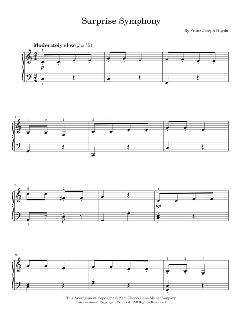 The Surprise Symphony - Franz Joseph Haydn (Easy Piano)